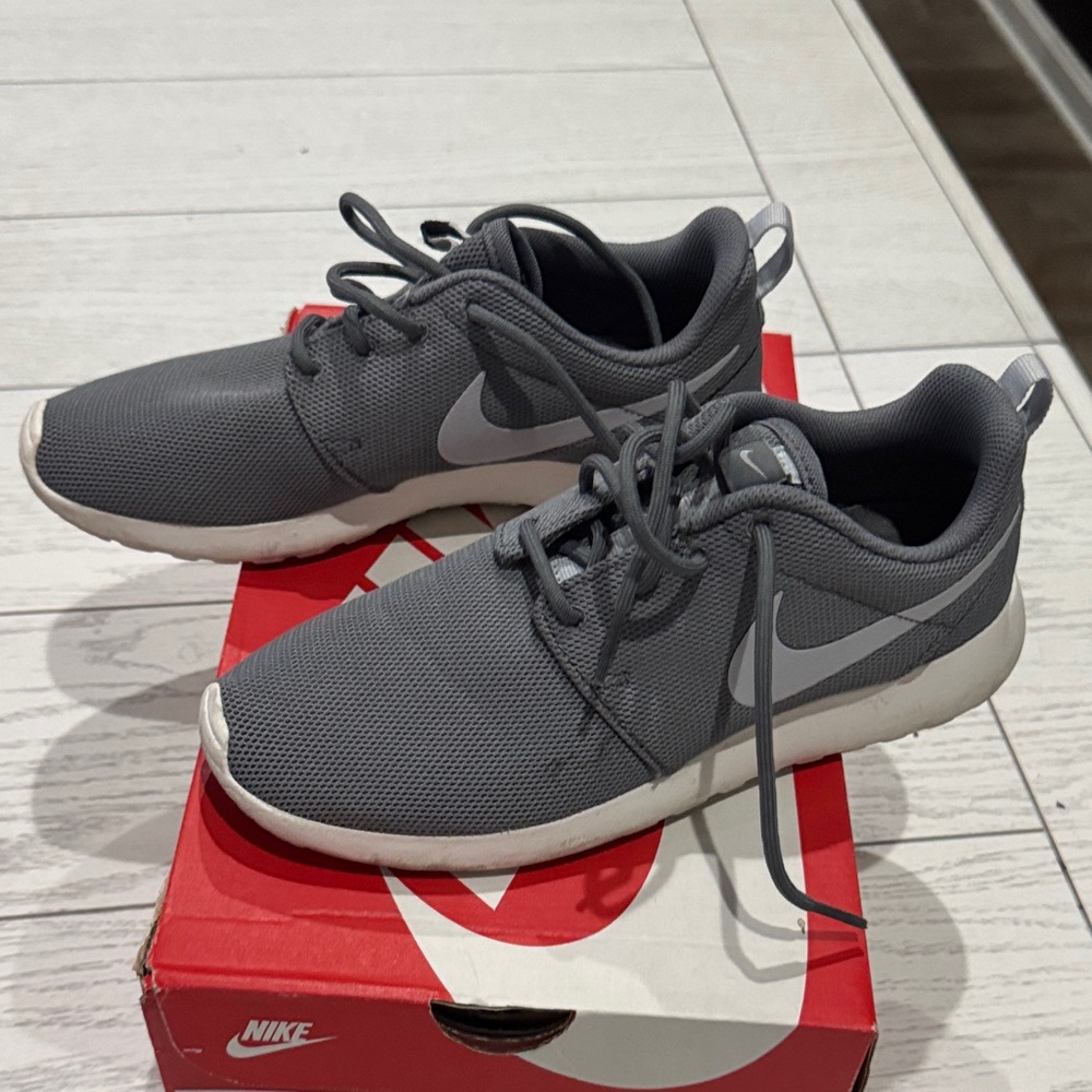 Nike Charcoal and White Athletic Shoes